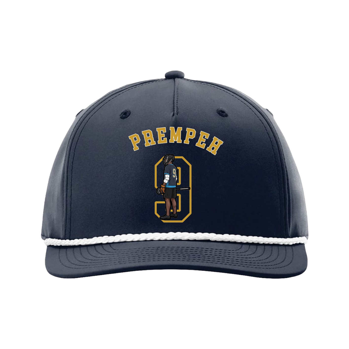 Five-Panel Classic Rope Cap — Shirsey Arch in Navy