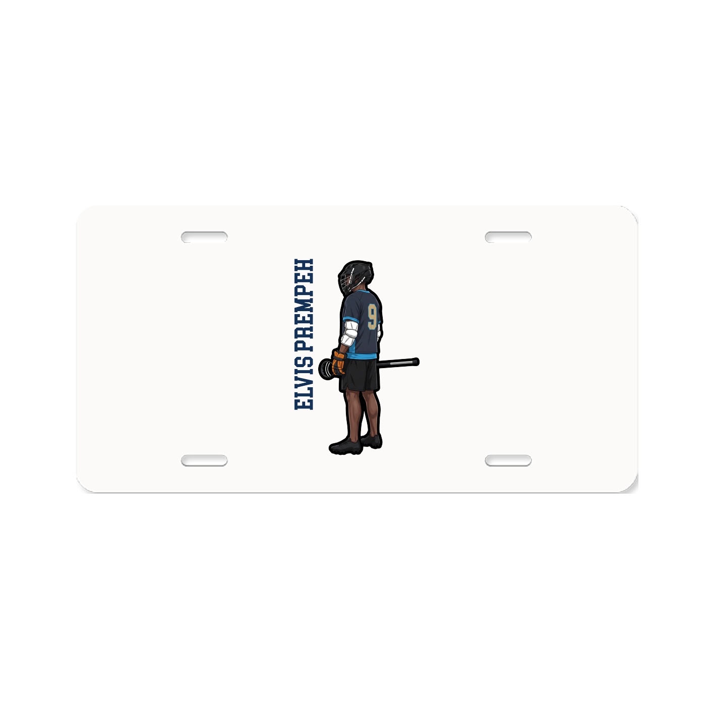 License Plate — Name Vertical in Classic
