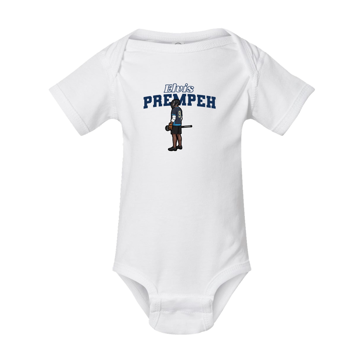 Baby Onesie — Name Arch in White