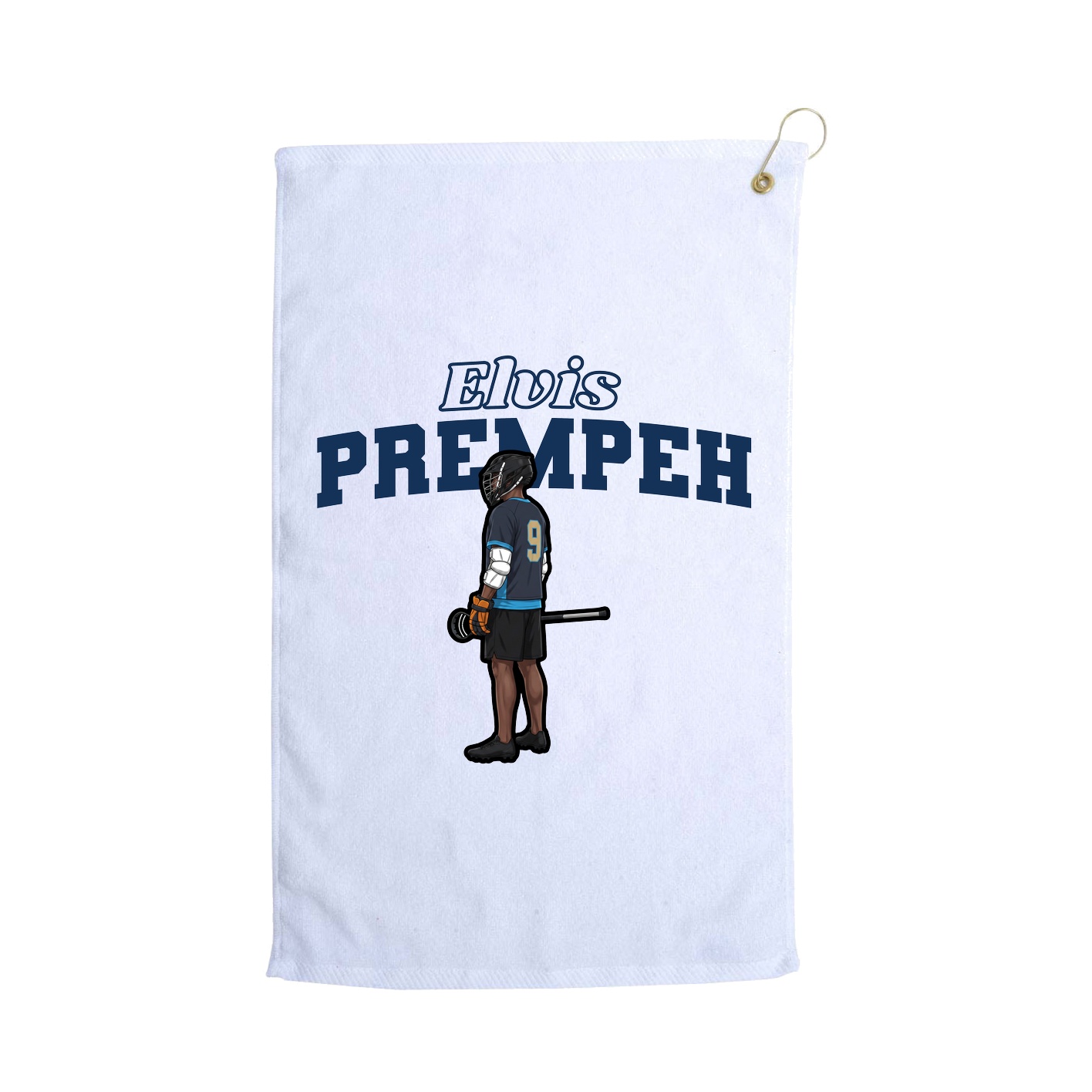 Golf Towel — Name Arch in White