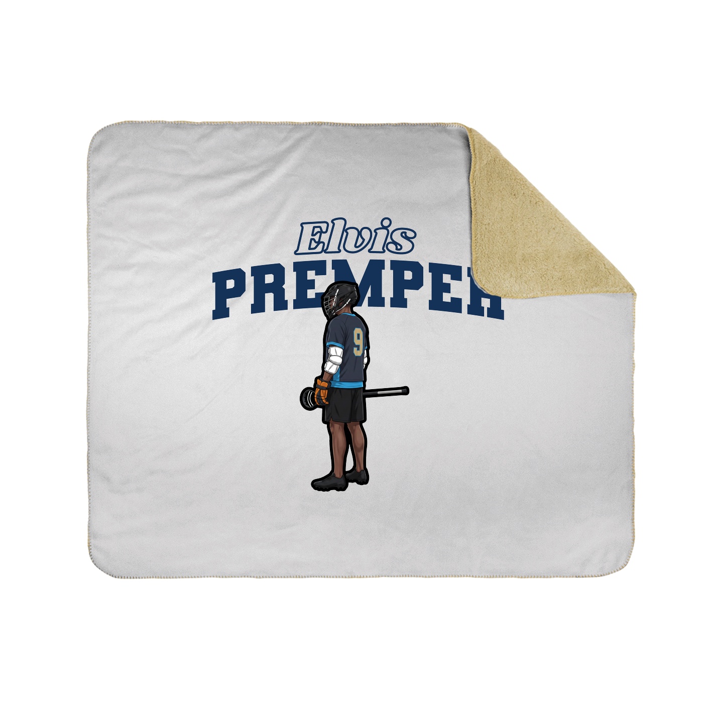 Throw Blanket — Name Arch in White