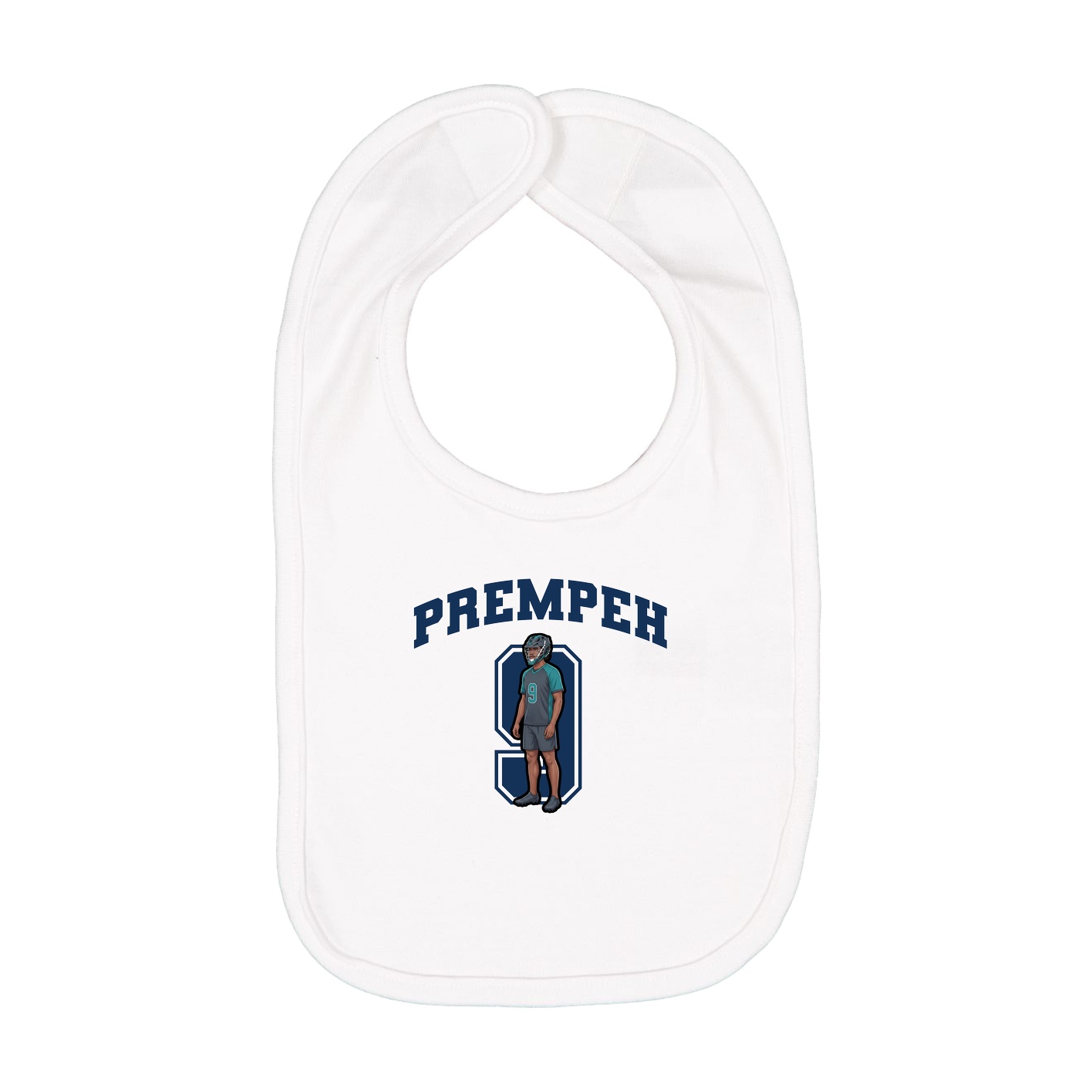 Infant Bib — Number in White