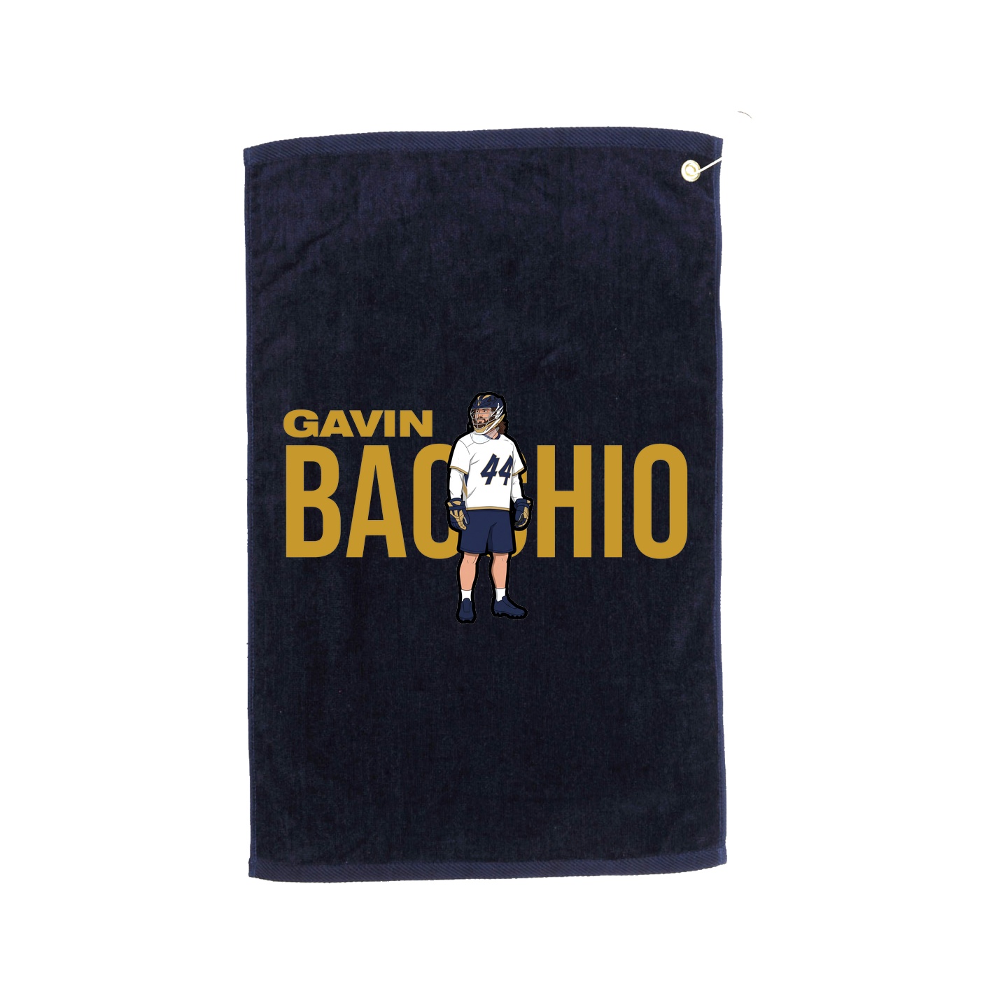 Golf Towel — Player Name in Navy