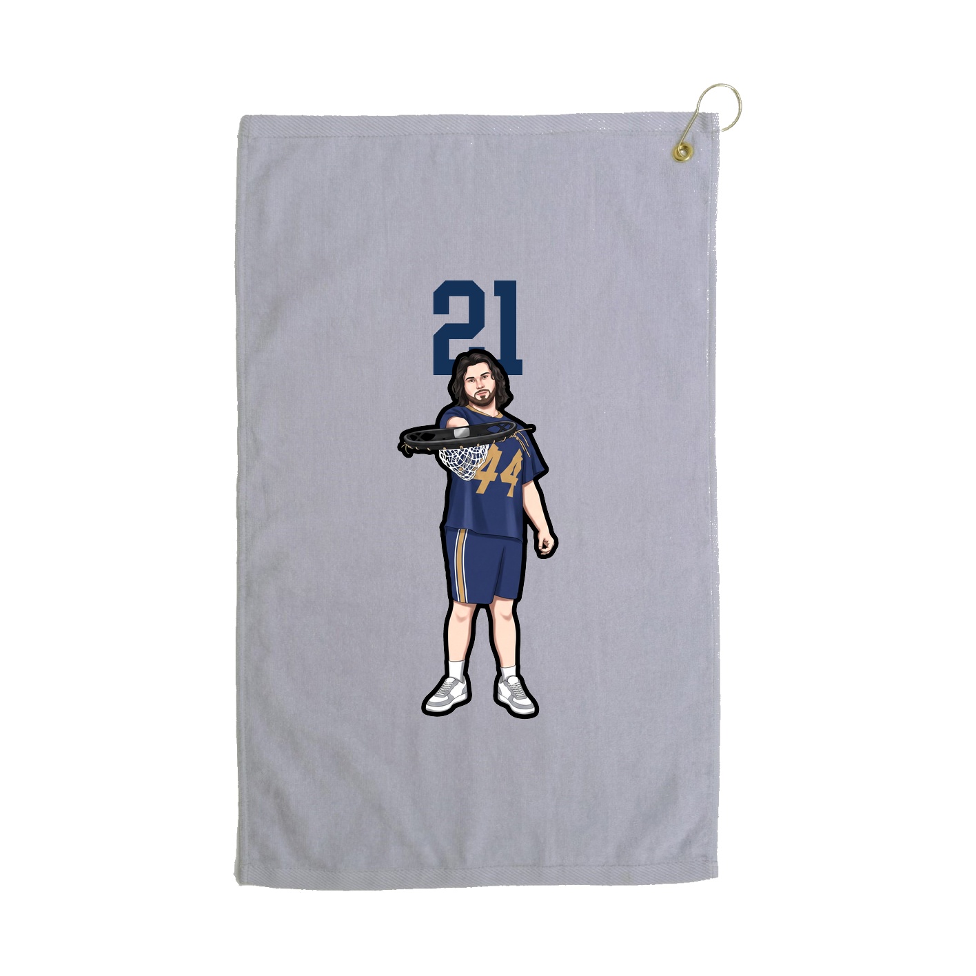 Golf Towel — Number Top in Grey
