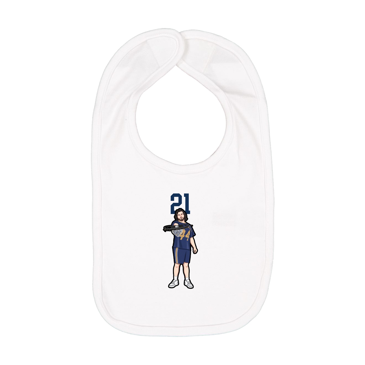 Infant Bib — Number Top in White