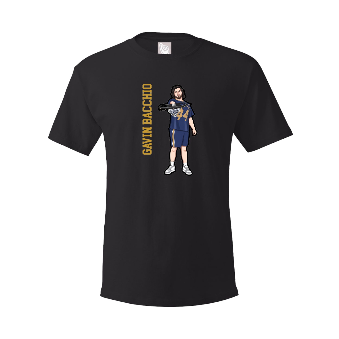 Youth Tee — Name Vertical in Black