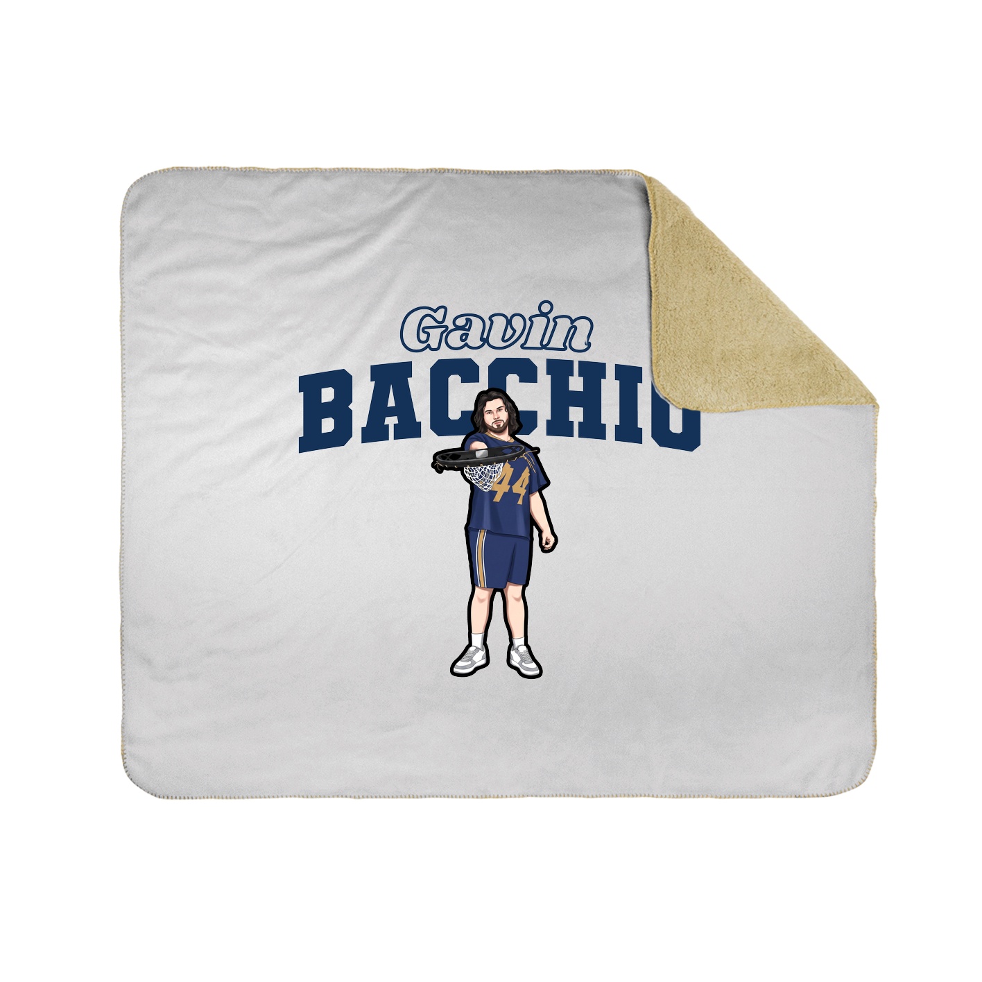 Throw Blanket — Name Arch in White