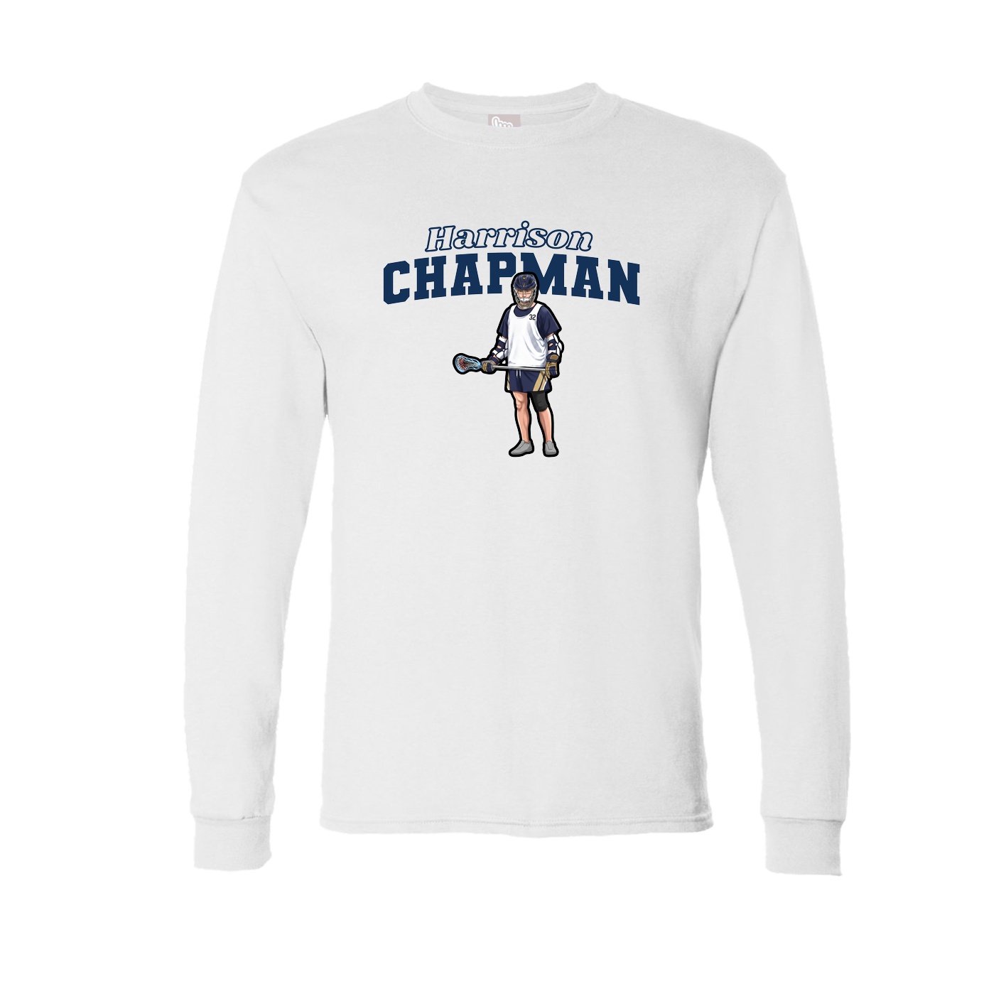Long Sleeve Tee — Name Arch in White