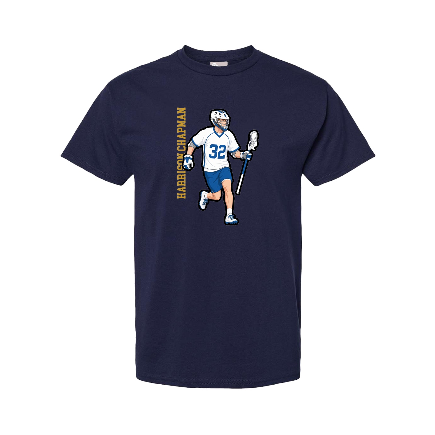 Youth Tee — Name Vertical in Navy