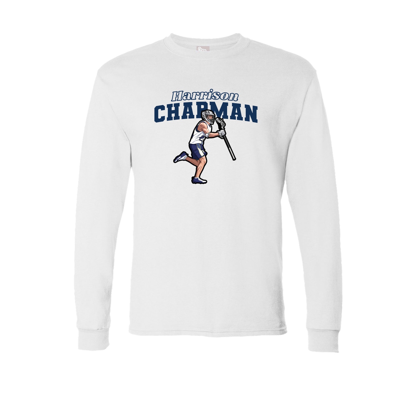 Long Sleeve Tee — Name Arch in White