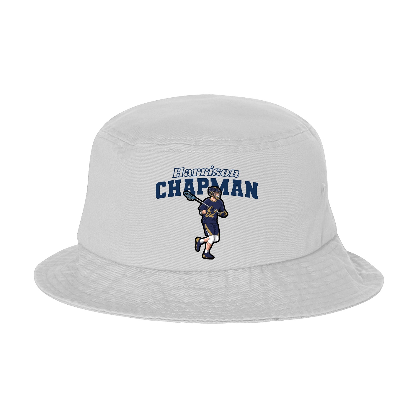 Bucket Cap — Name Arch in White