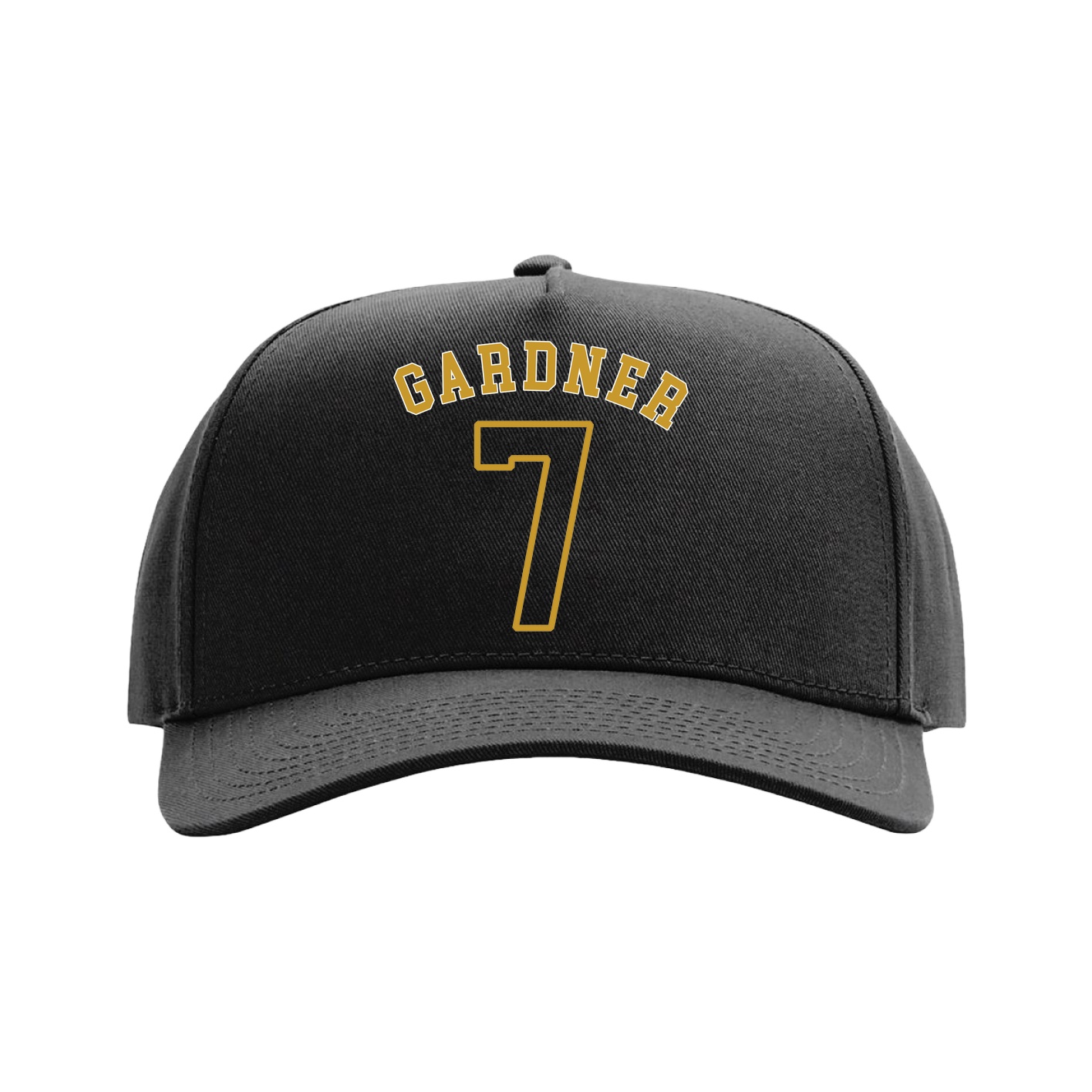 Full Fabric Five-Panel Champ Cap — Shirsey Arch in Black