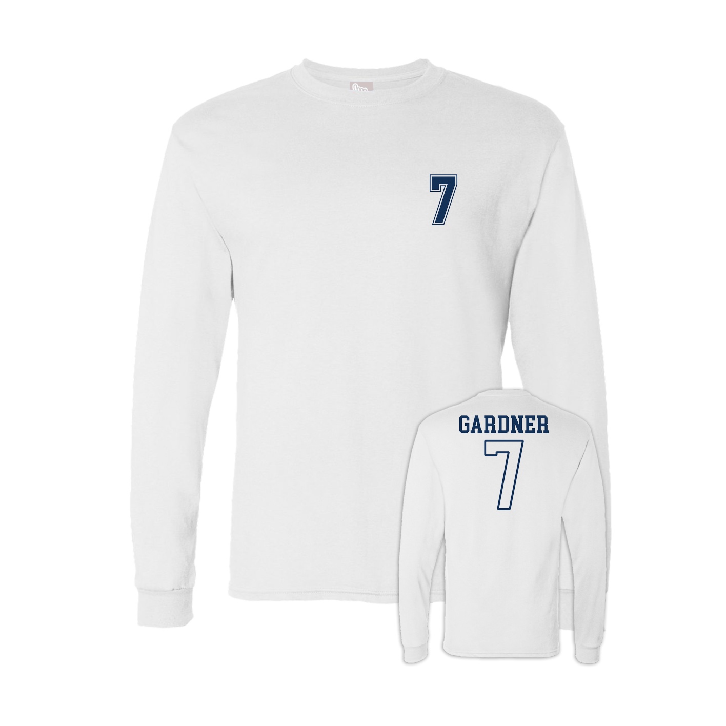 Long Sleeve Tee — Chest Back in White
