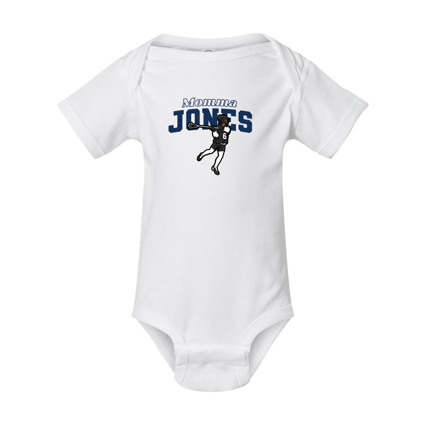 Baby Onesie — Mothers Day Block in White