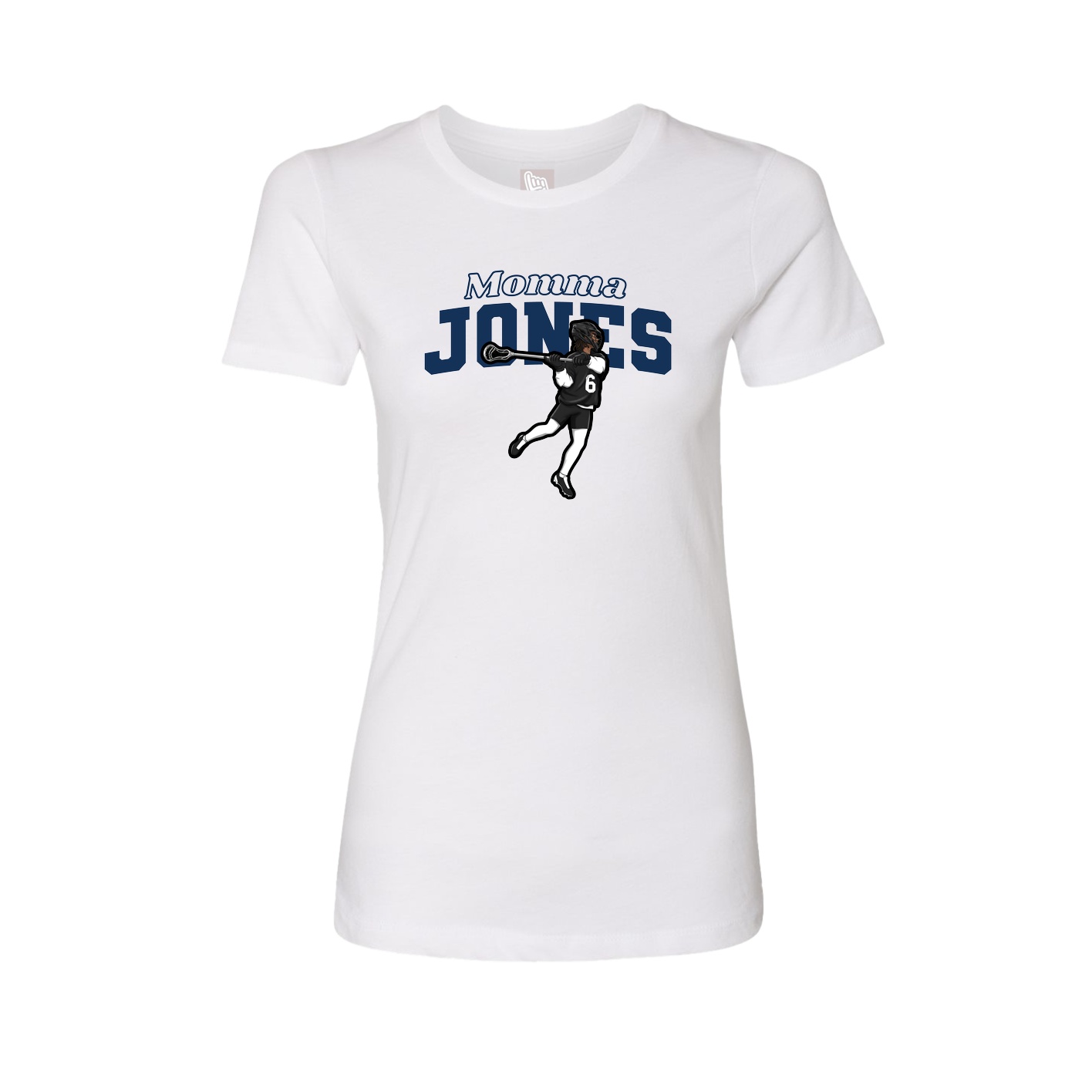 Womens Tee — Mothers Day Block in White