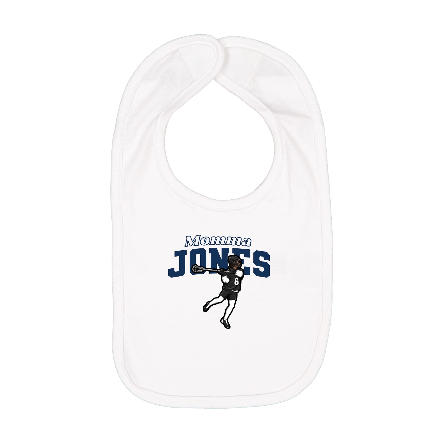 Infant Bib — Mothers Day Block in White