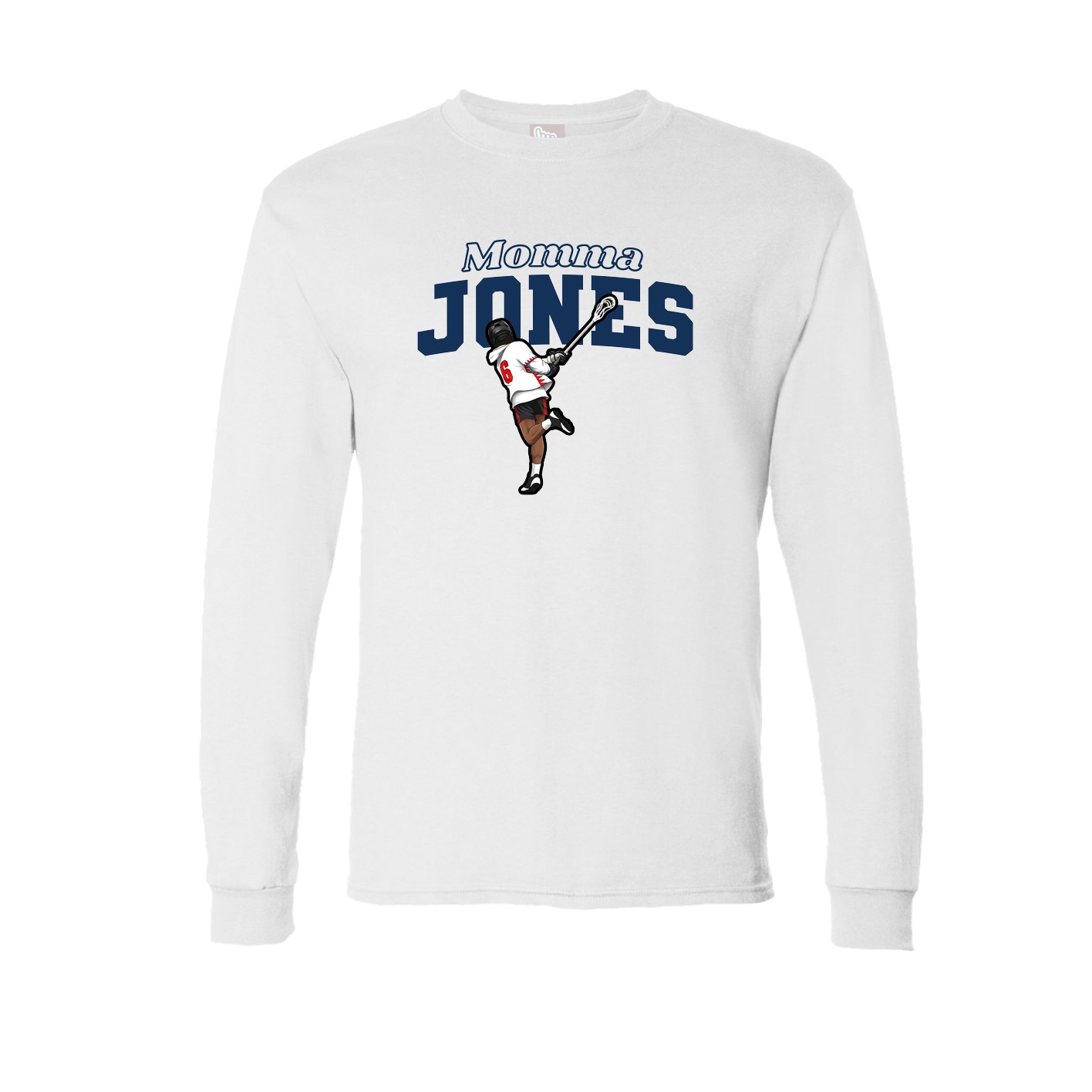Long Sleeve Tee — Mothers Day Block in White