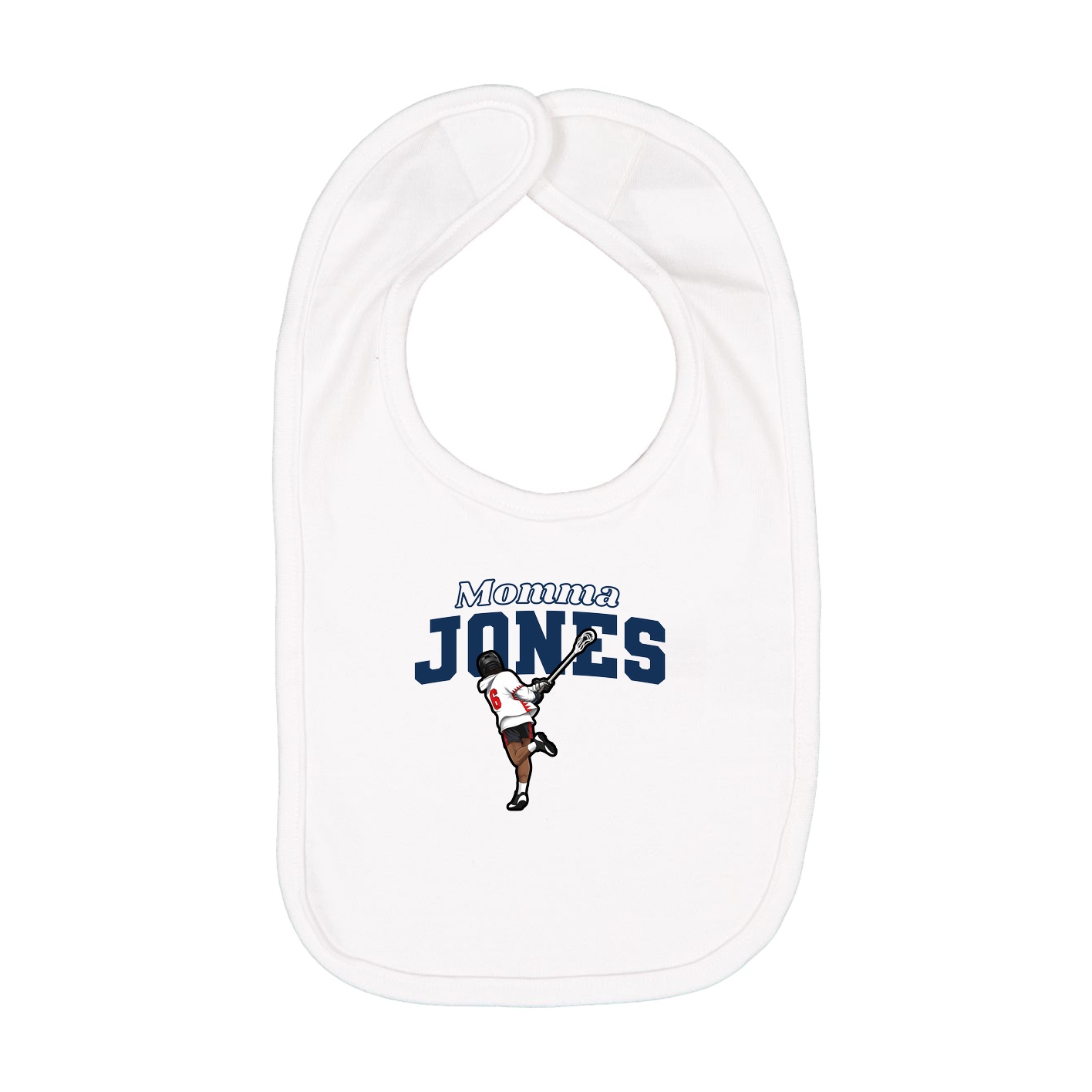 Infant Bib — Mothers Day Block in White