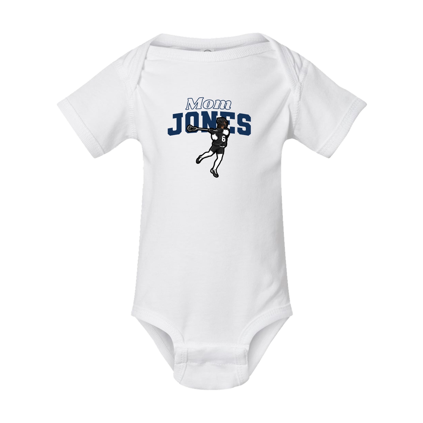 Baby Onesie — Mothers Day Block in White