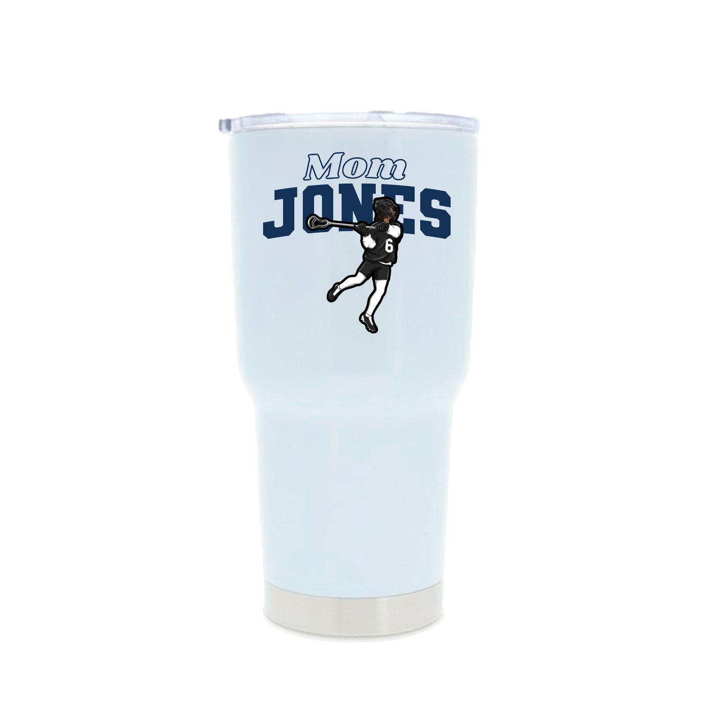 30oz Stainless Steel Tumbler — Mothers Day Block in White