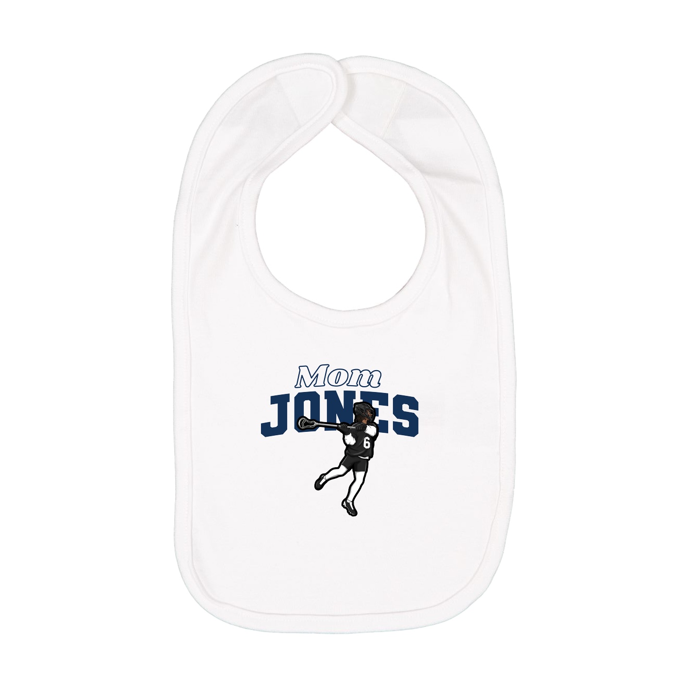 Infant Bib — Mothers Day Block in White