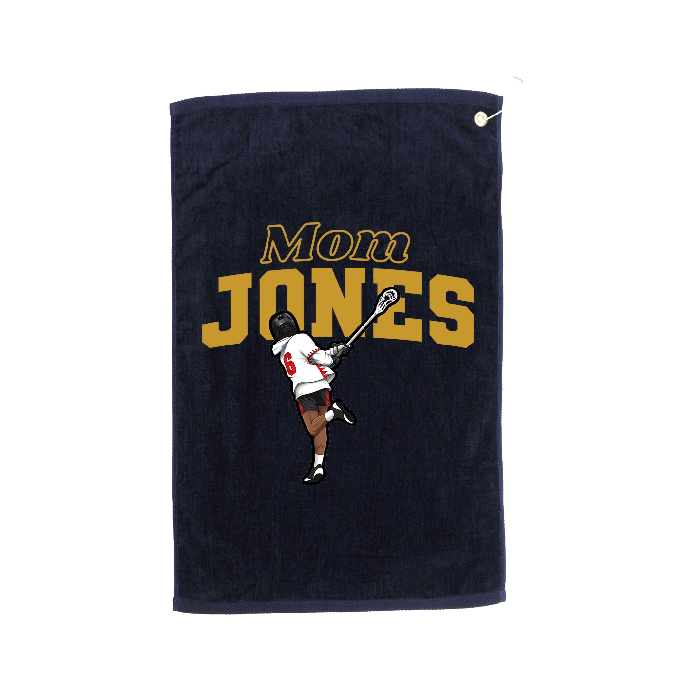 Golf Towel — Mothers Day Block in Navy