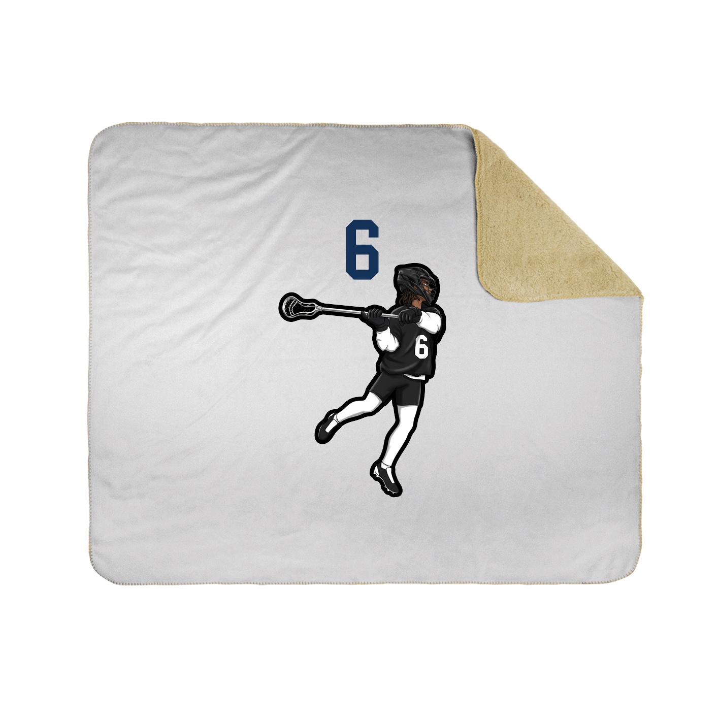 Throw Blanket — Number Top in White