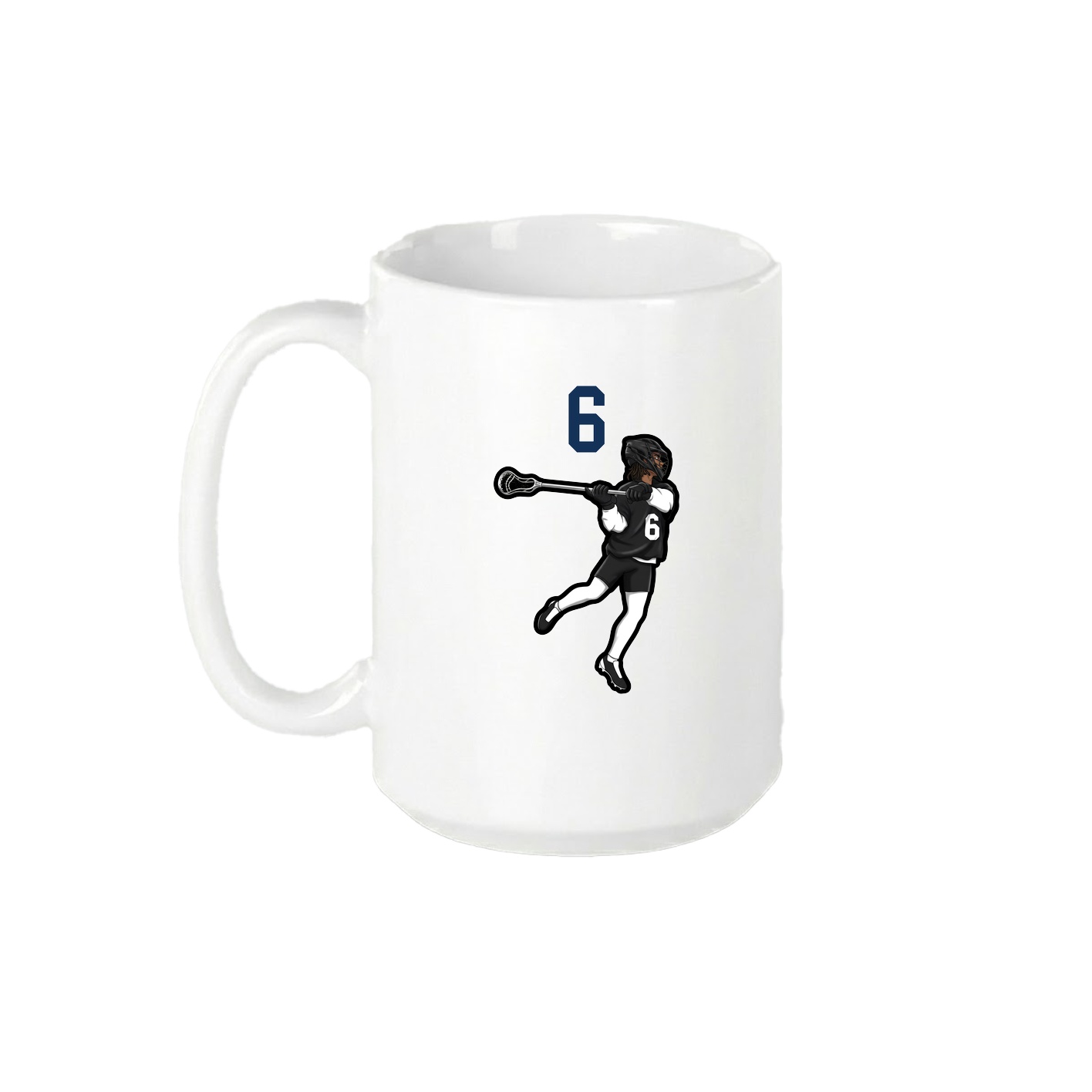 15oz Coffee Mug — Number Top in White