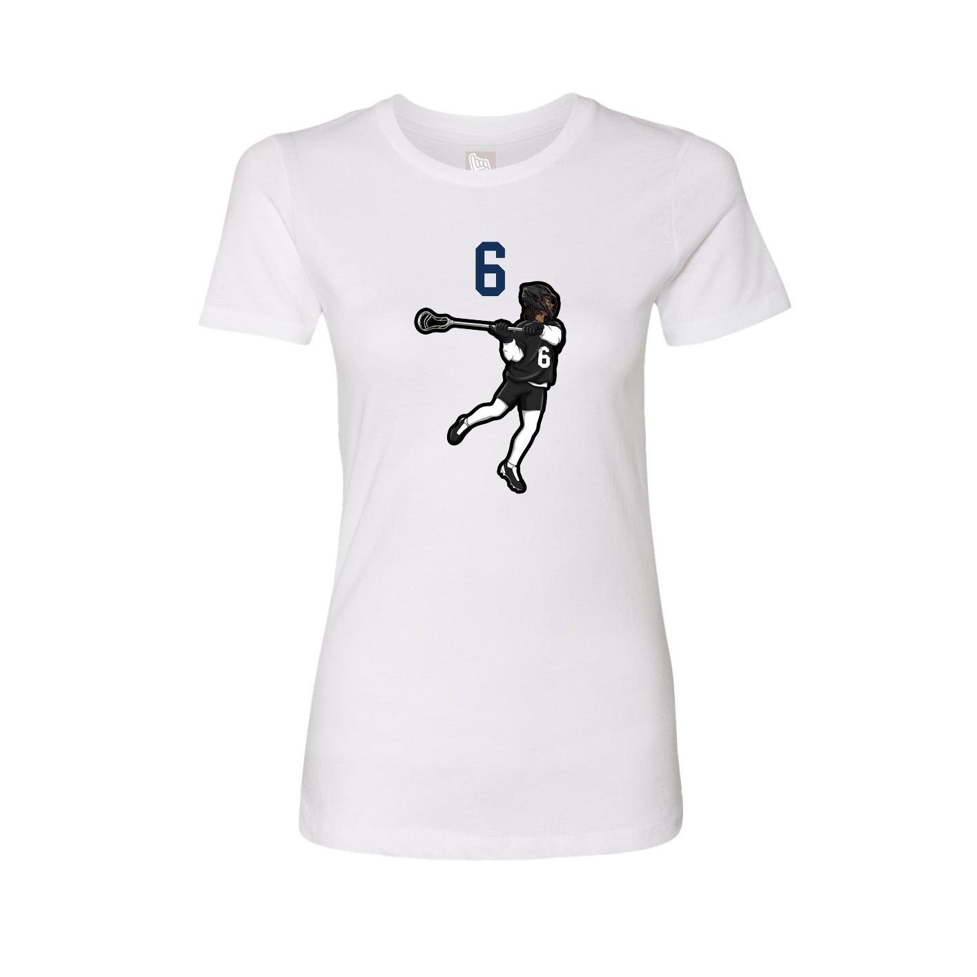 Fitted Women's Tee — Number Top in White