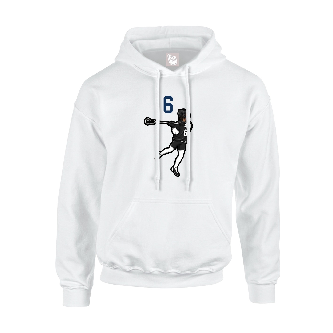 Hoodie — Number Top in White
