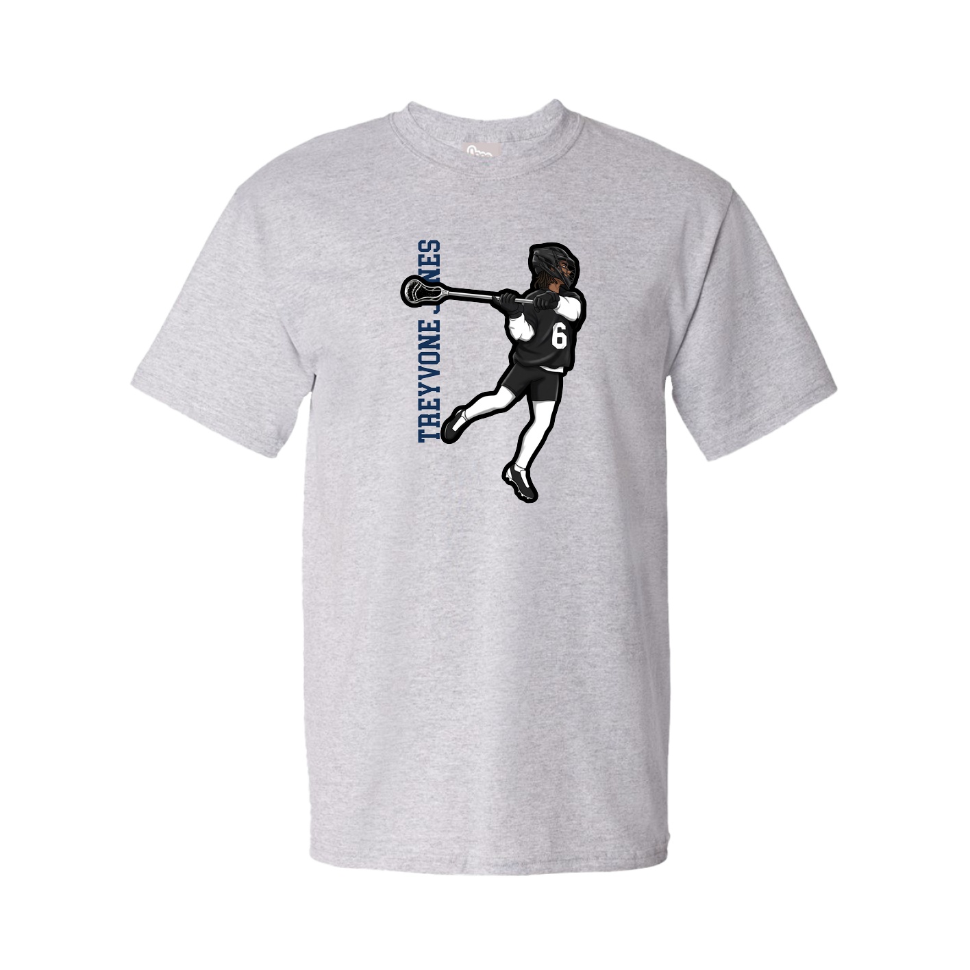 Tee — Name Vertical in Grey