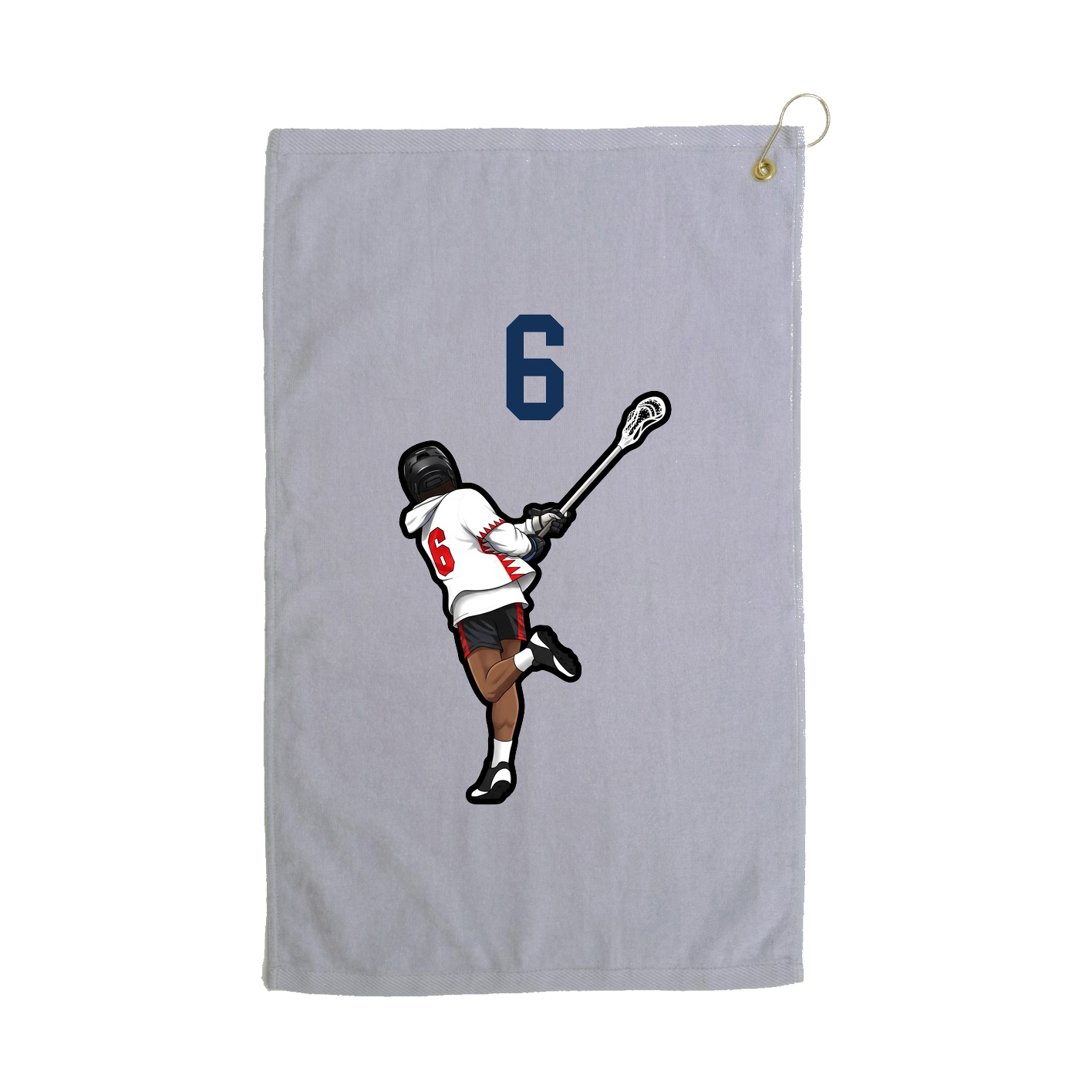 Golf Towel — Number Top in Grey