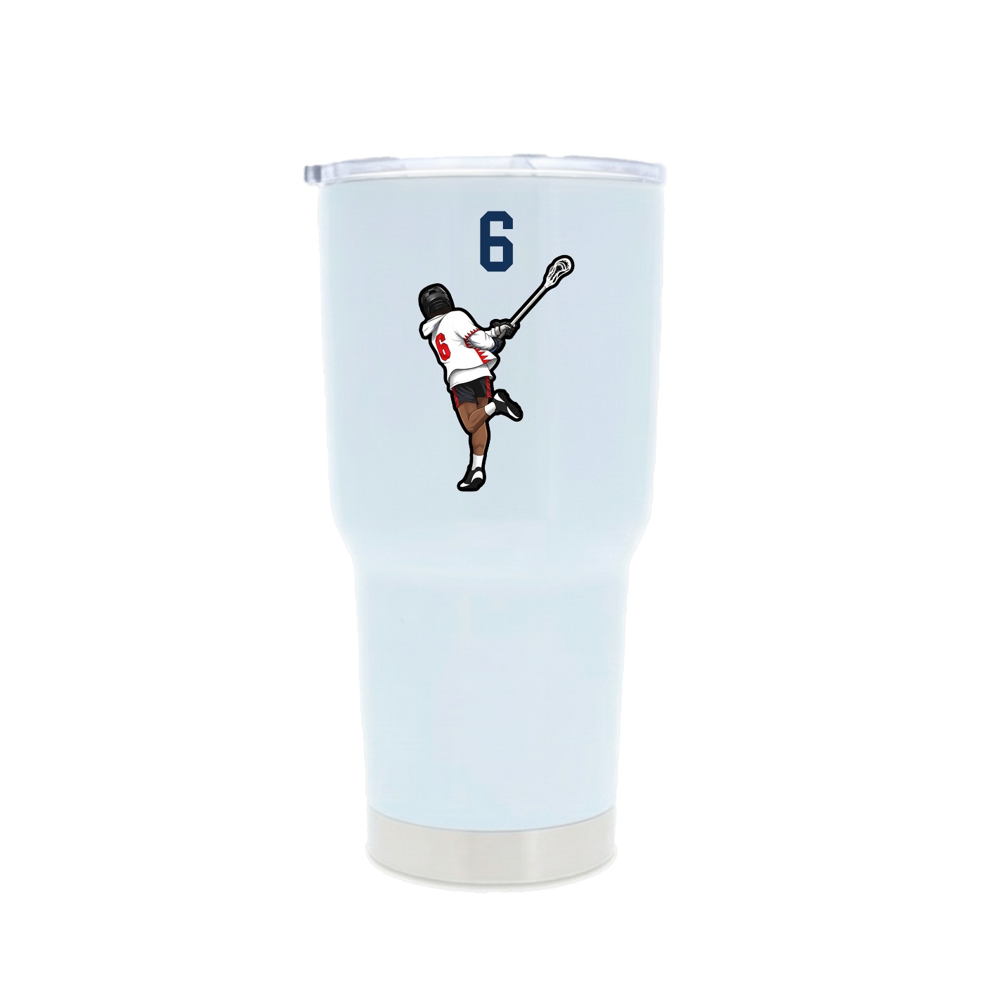 30oz Stainless Steel Tumbler — Number Top in White