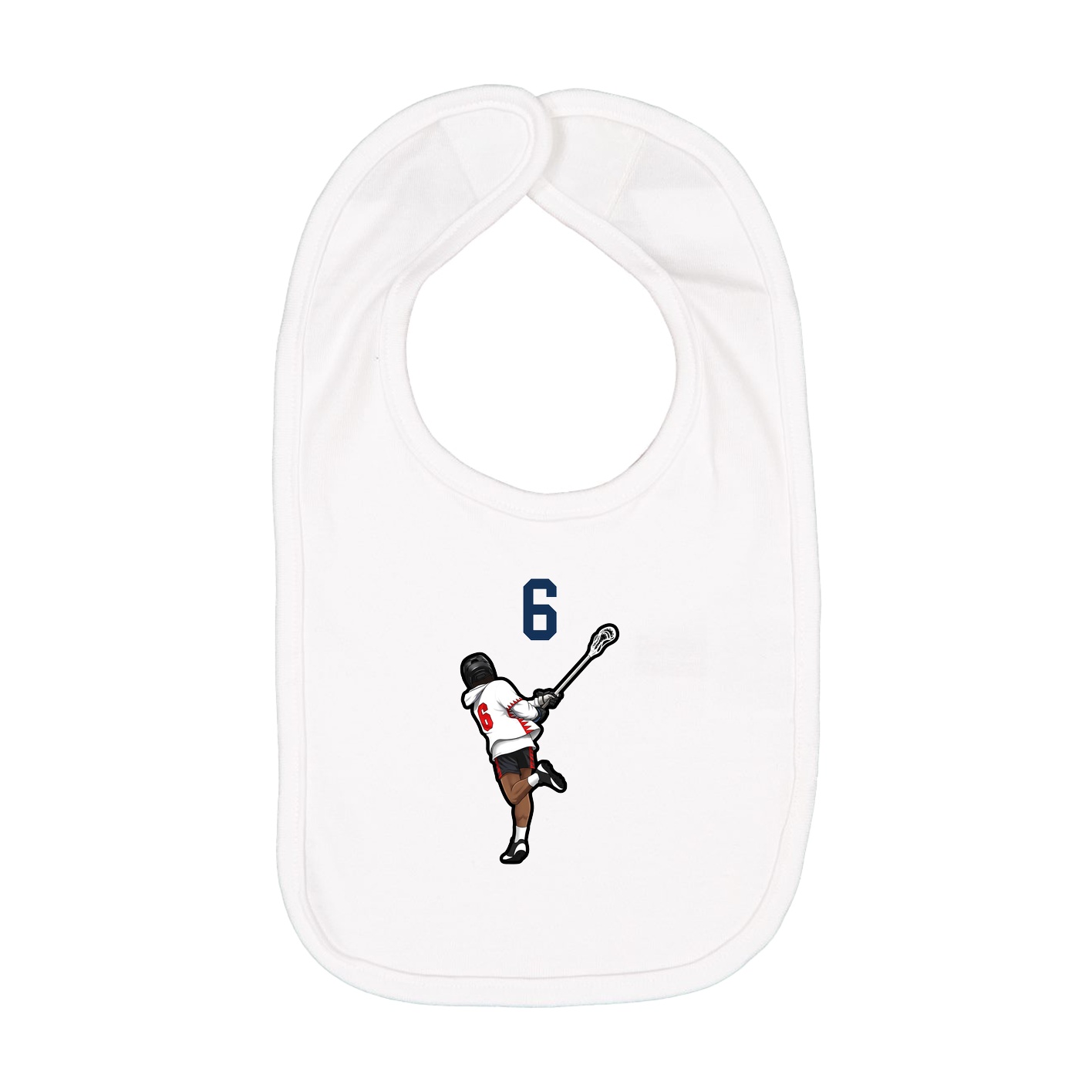 Infant Bib — Number Top in White