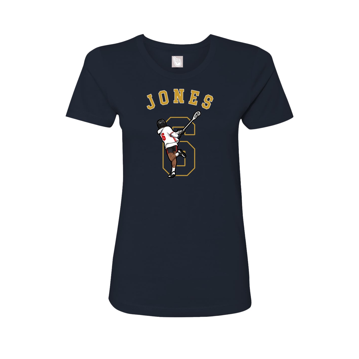 Fitted Women's Tee — Shirsey Arch in Navy