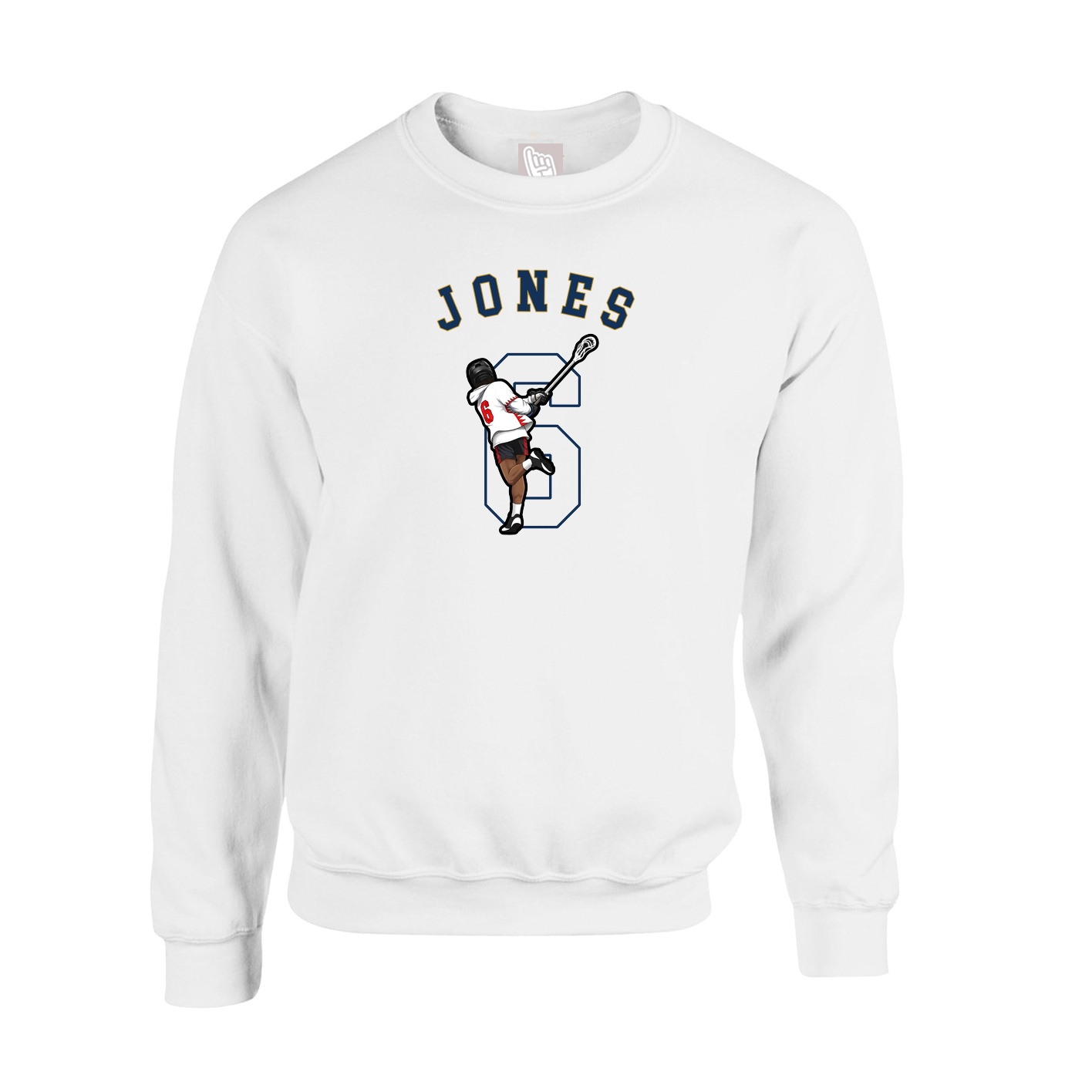 Fleece Crew — Shirsey Arch in White