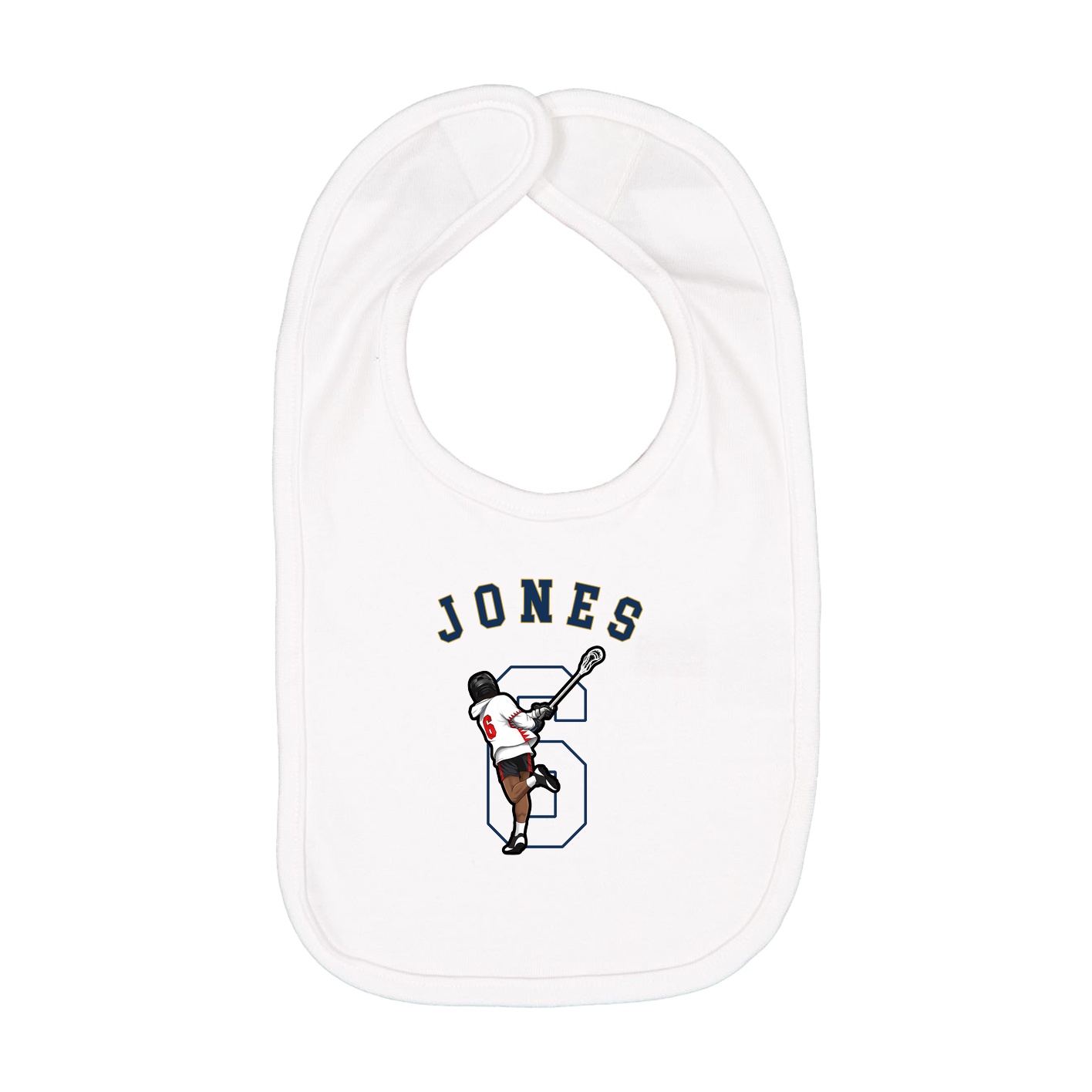 Infant Bib — Shirsey Arch in White