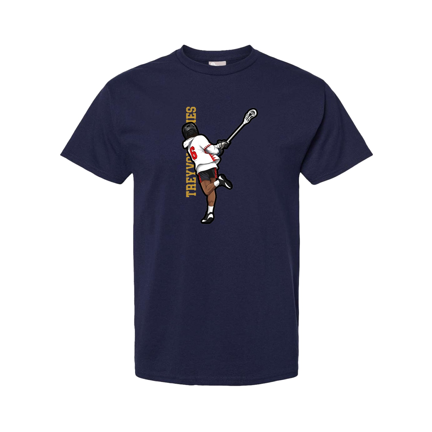 Tee — Name Vertical in Navy