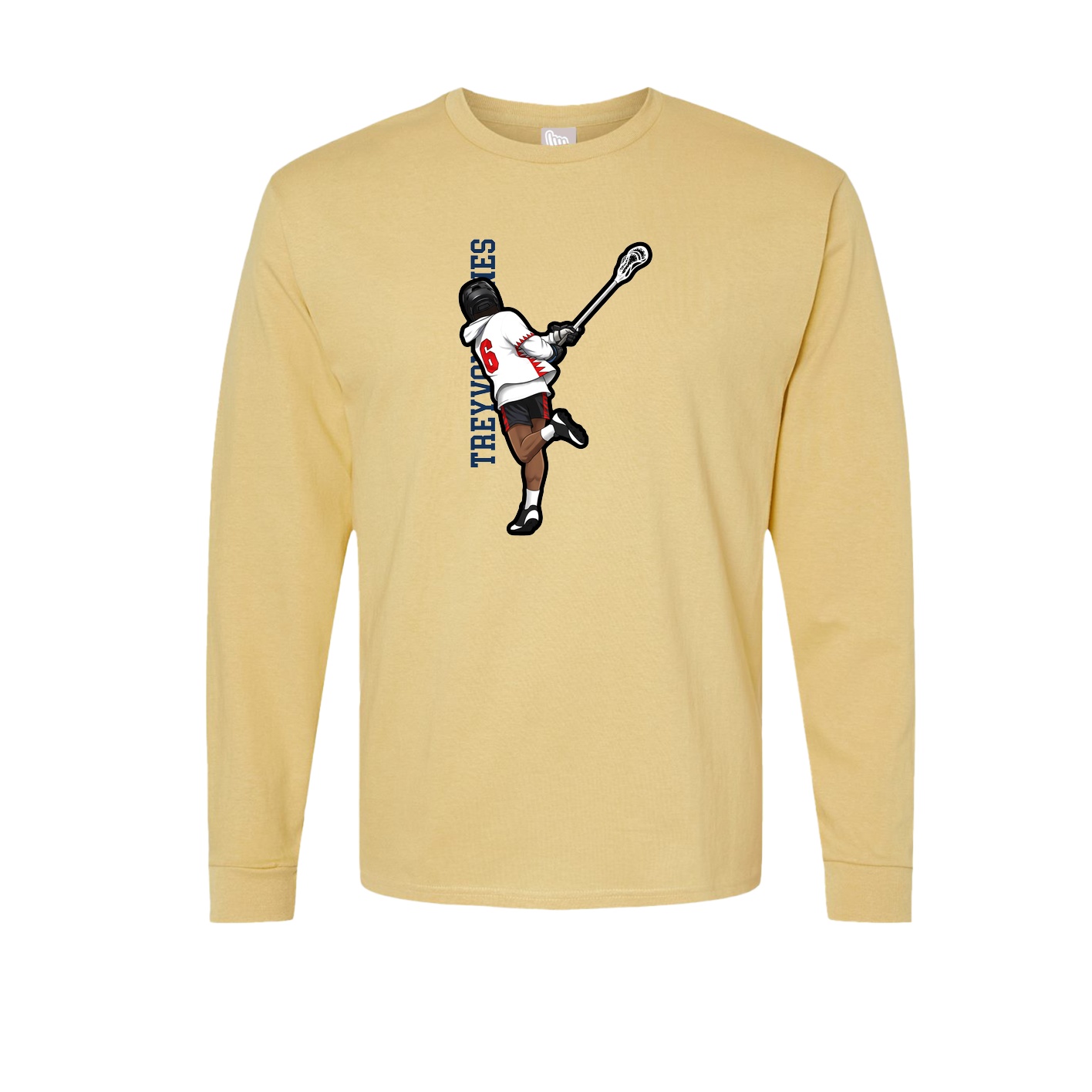 Long Sleeve Tee — Name Vertical in Vegas Gold