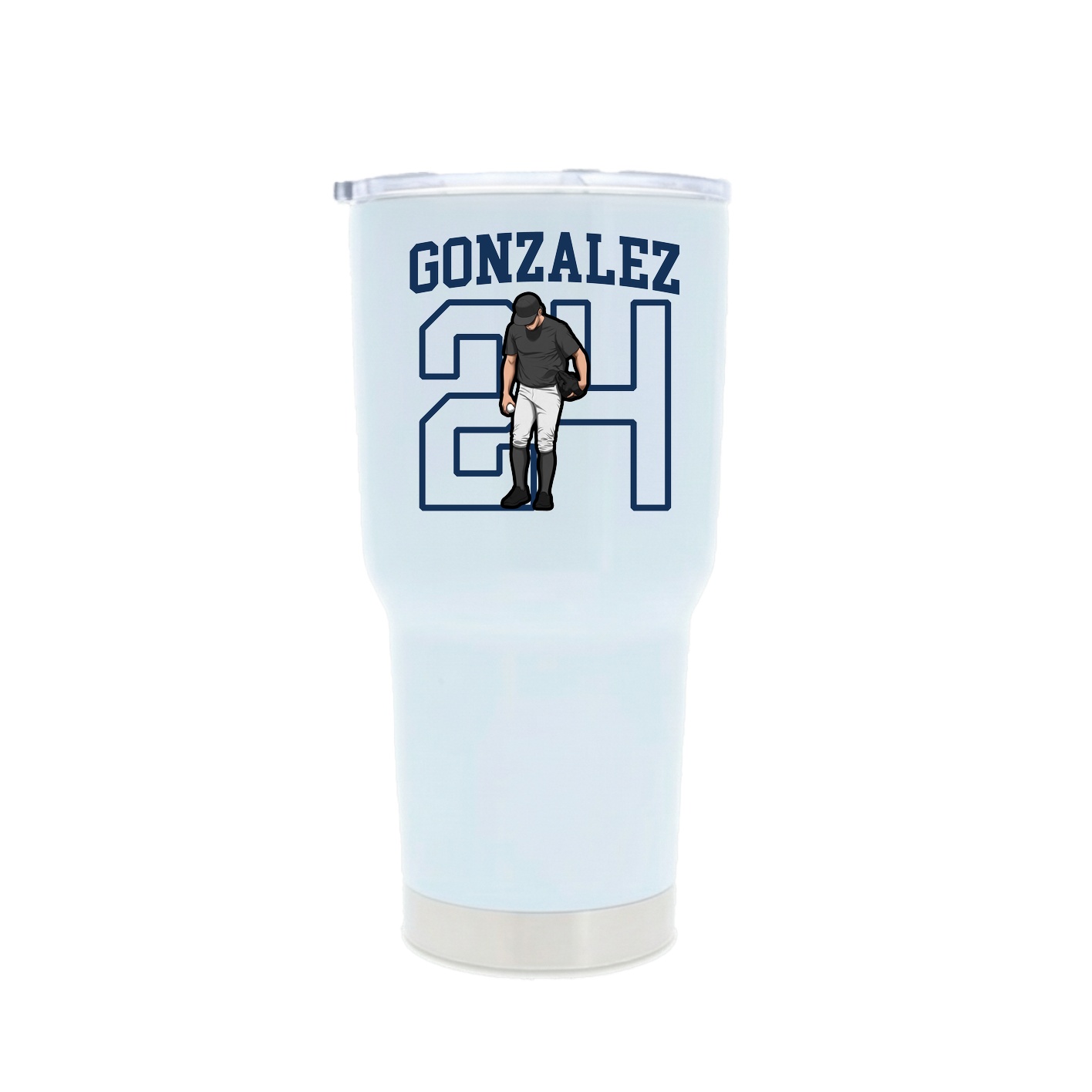 30oz Stainless Steel Tumbler — Shirsey in White