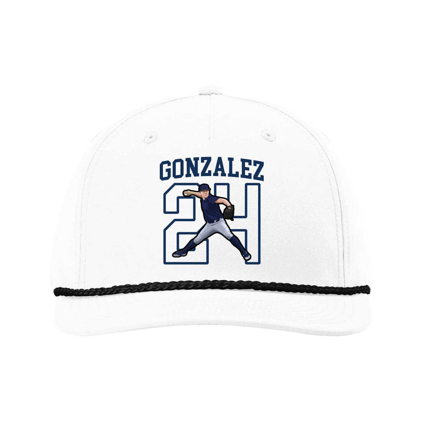Five-Panel Classic Rope Cap — Shirsey in White