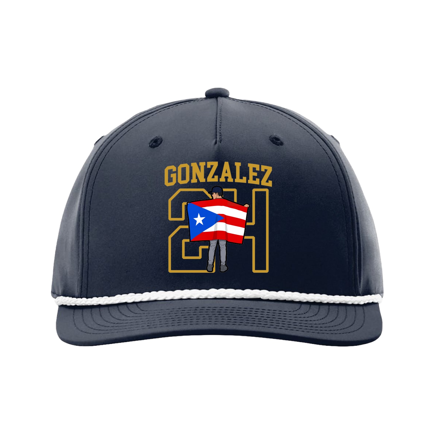 Five-Panel Classic Rope Cap — Shirsey in Navy