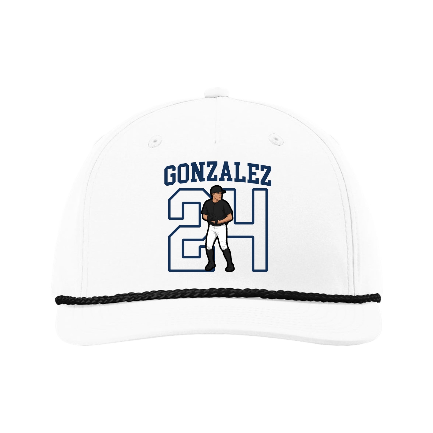 Five-Panel Classic Rope Cap — Shirsey in White