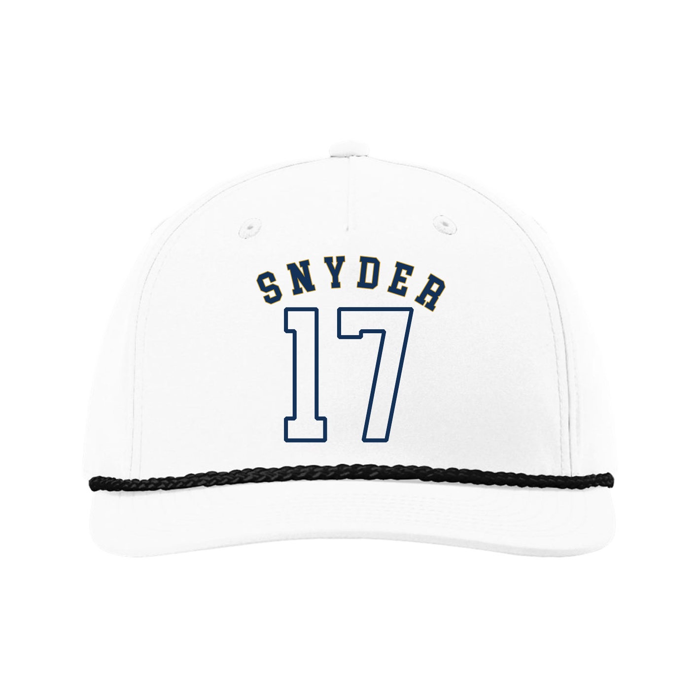 Five-Panel Classic Rope Cap — Shirsey Arch in White