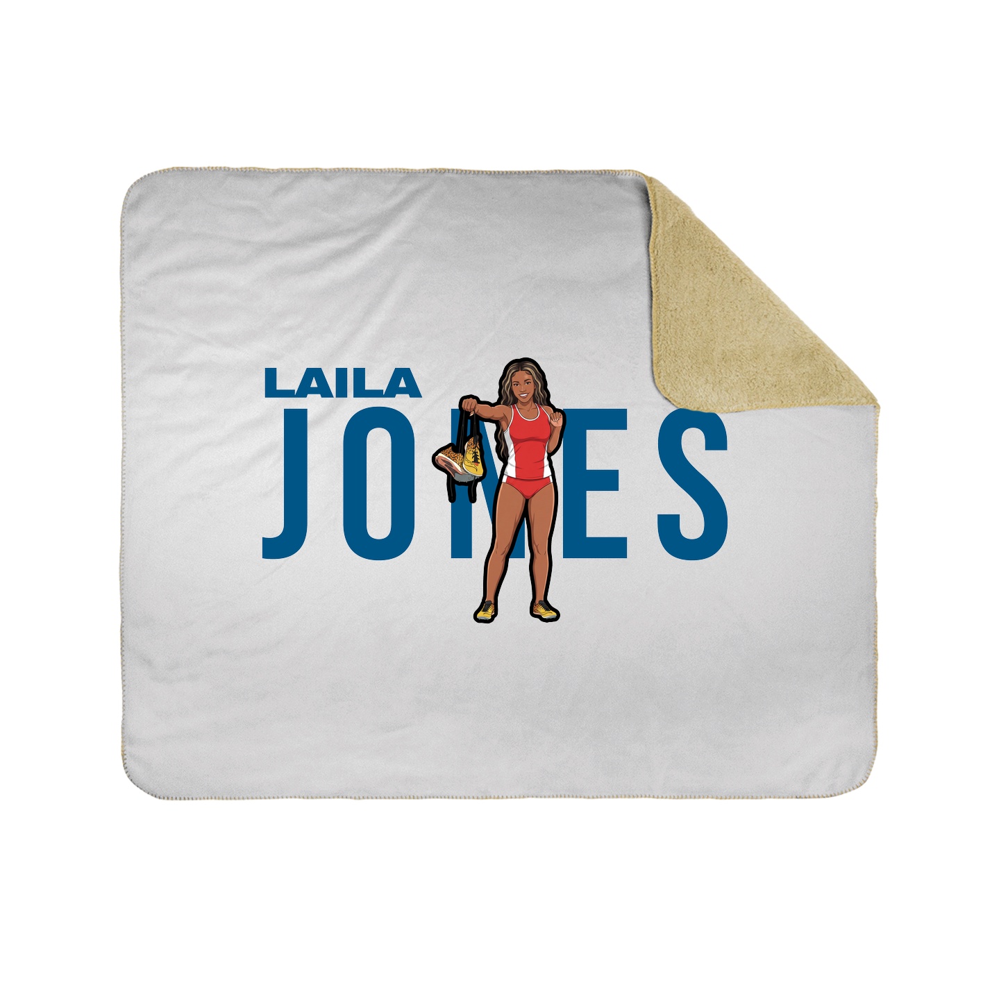 Throw Blanket — Player Name in White