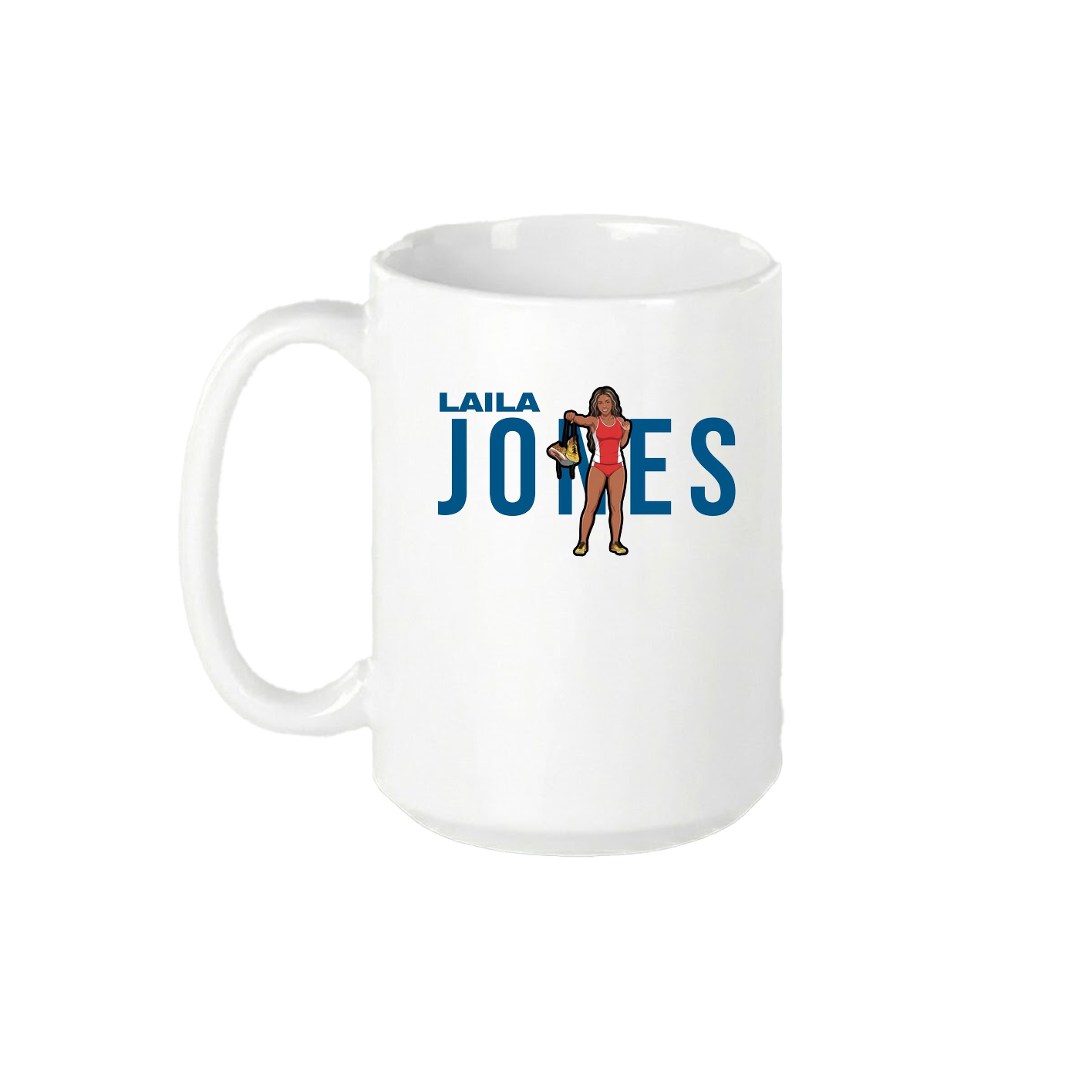 15oz Coffee Mug — Player Name in White