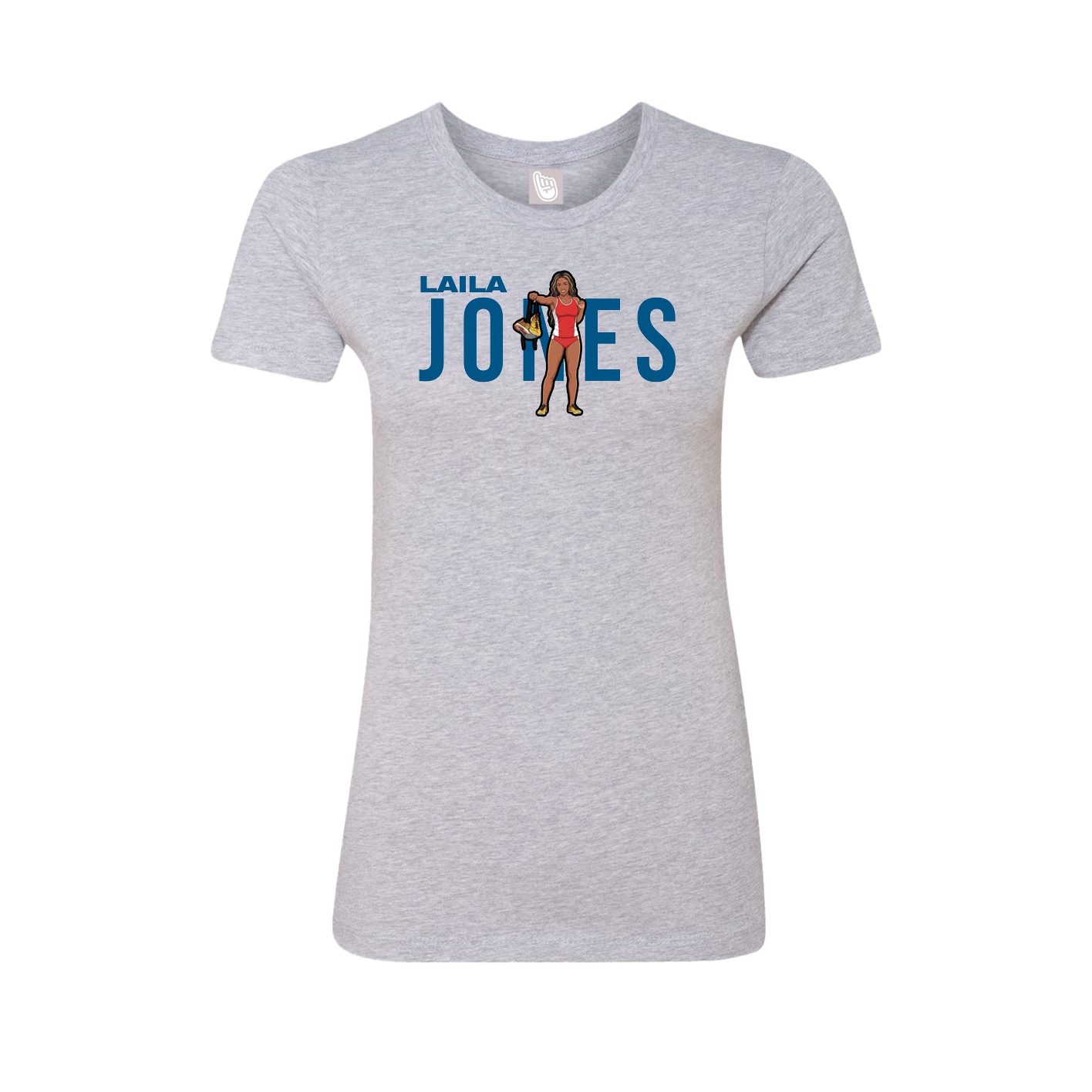 Fitted Women's Tee — Player Name in Grey