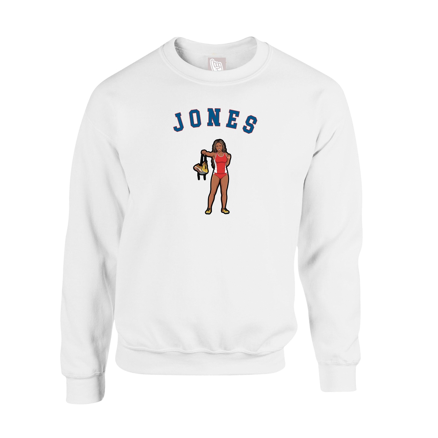 Fleece Crew — Shirsey Arch in White