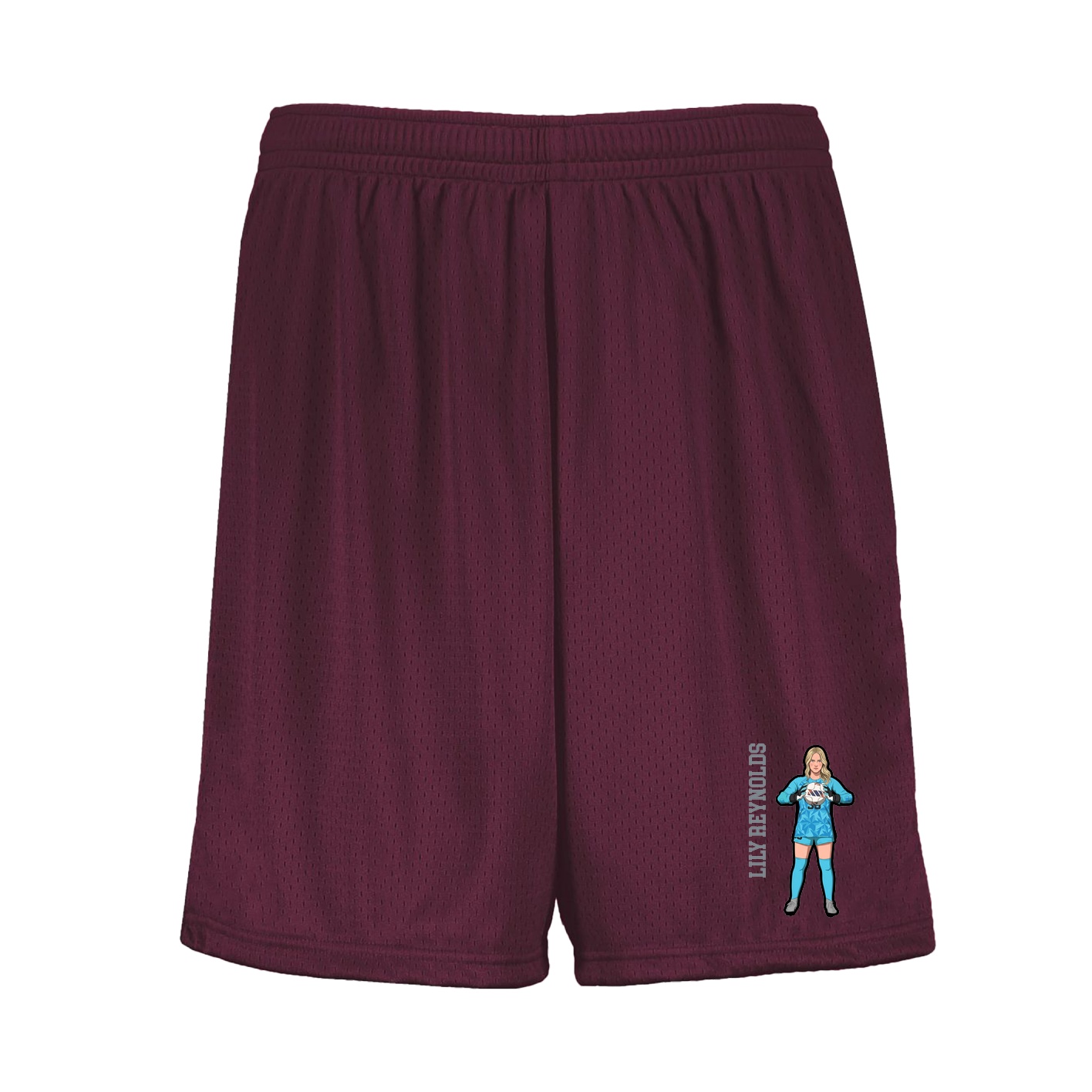 Shorts — Name Vertical in Maroon