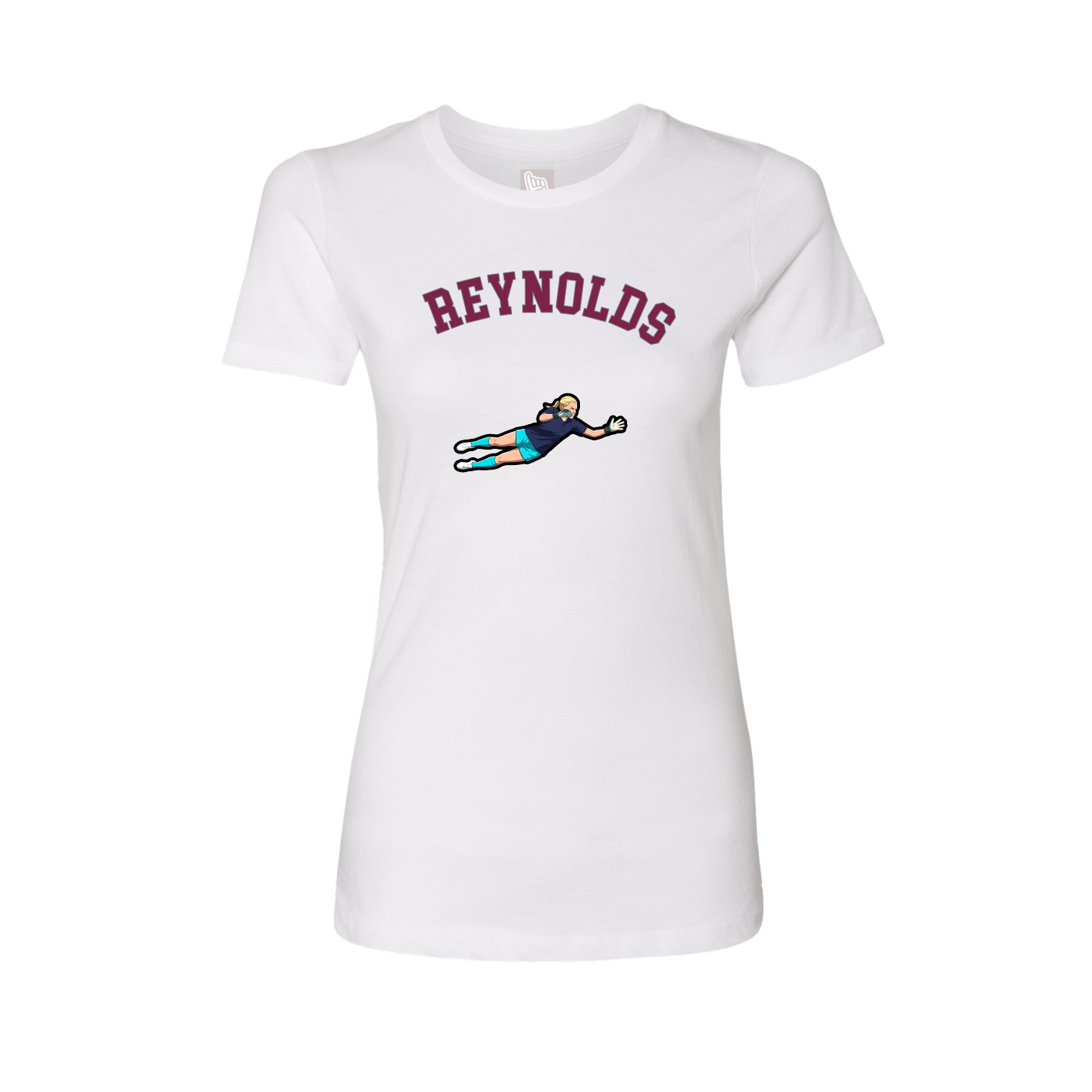 Fitted Women's Tee — Shirsey Arch in White